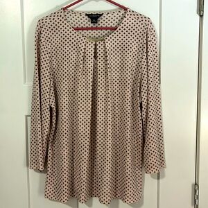Liz Claiborne tunic 2XL pink/ black